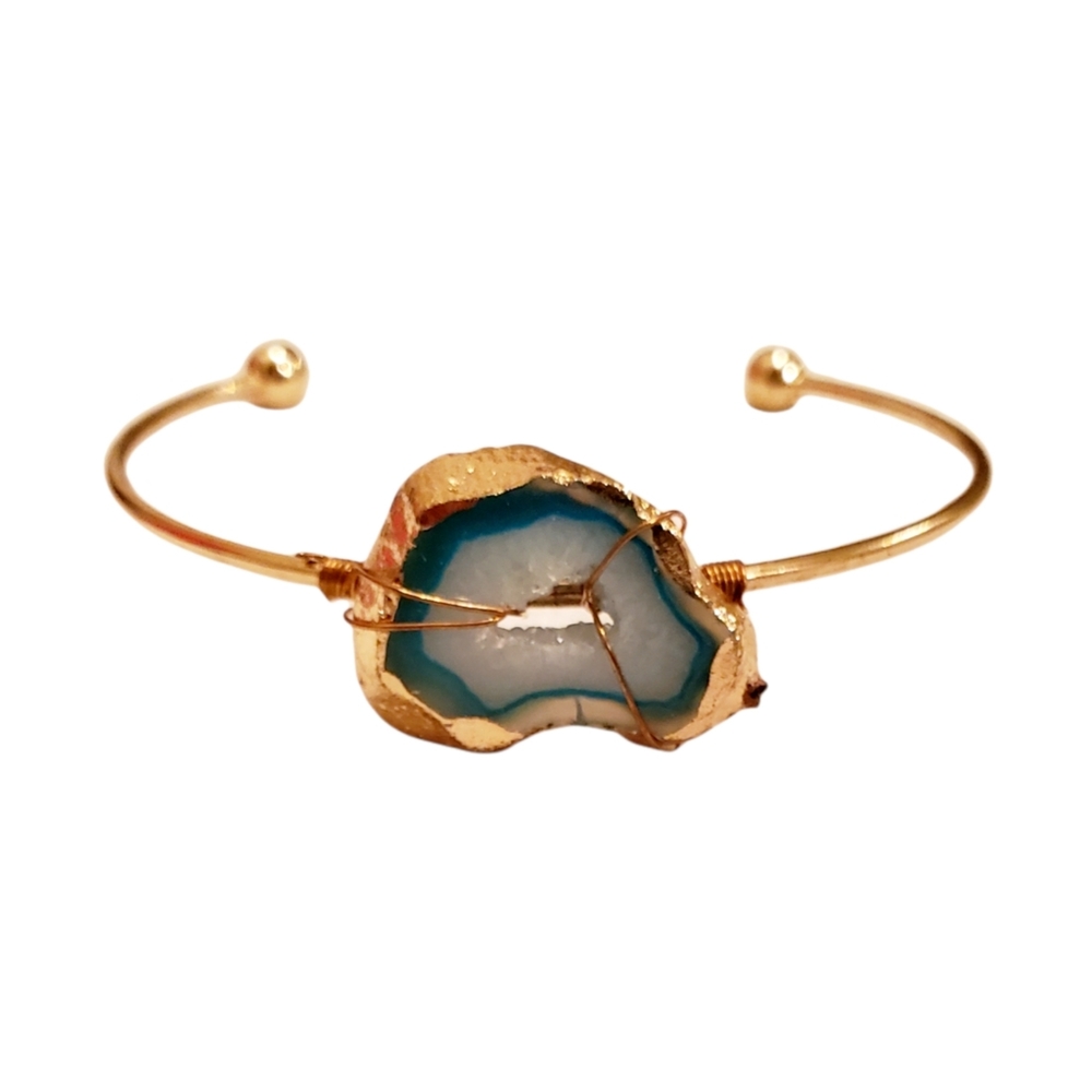 Wire Wrapped Geode Bracelet